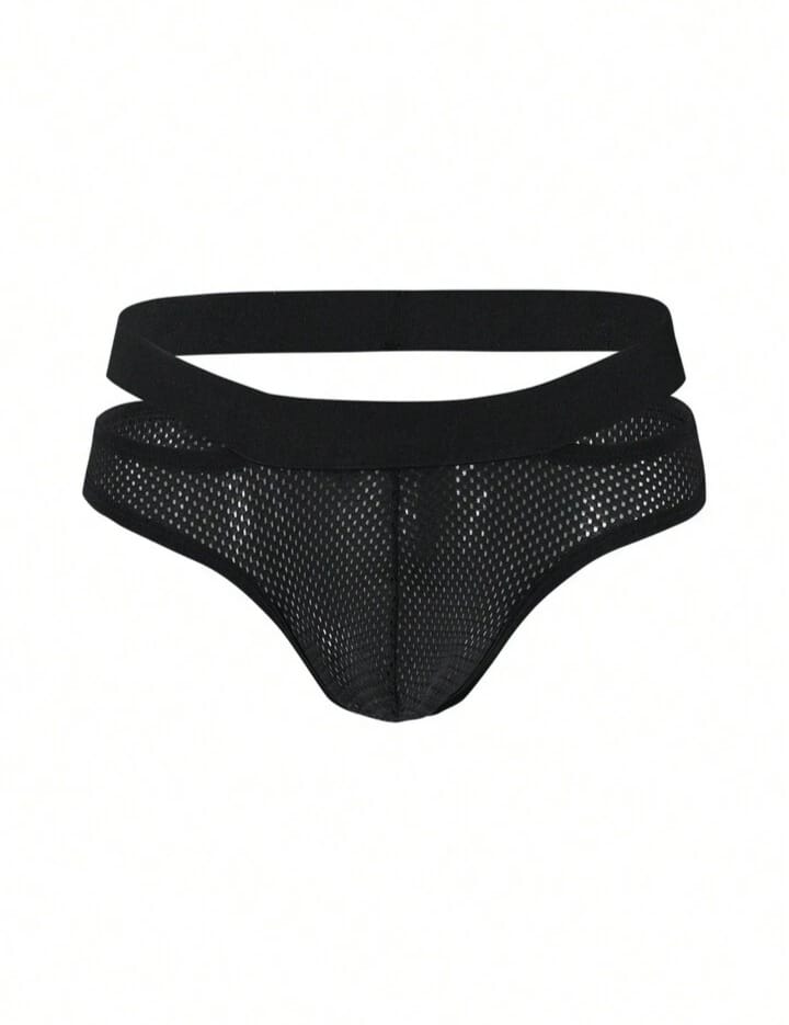 Men's Solid Color Hollow Out Briefs